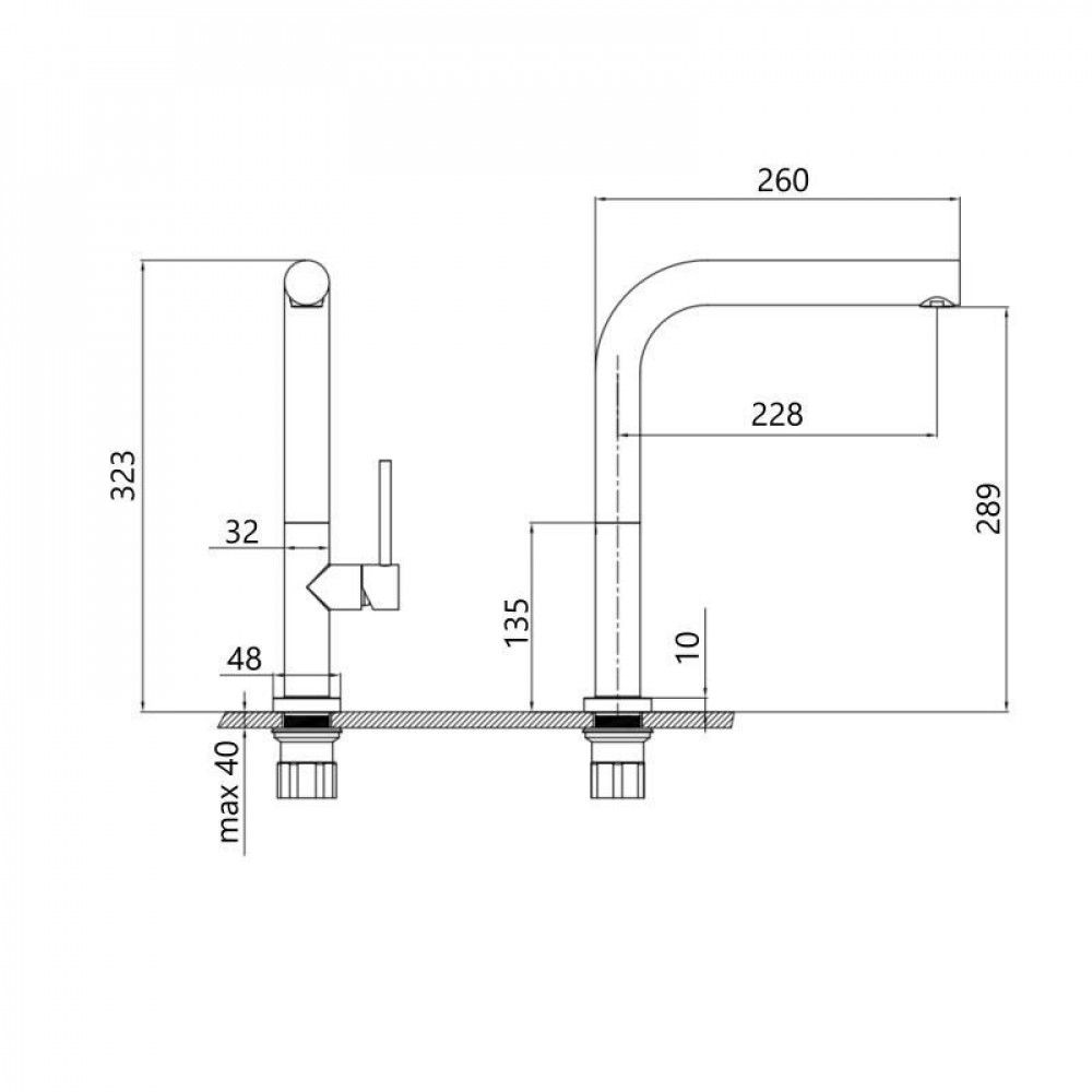 Змішувач для кухні Qtap Zdenek QTZDN9032103FC Brushed Nickel PVD SD00042912