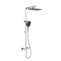 Душевая система универсальная Qtap Sloup термостатическая на два потребителя QTSL57103KNC Chrome