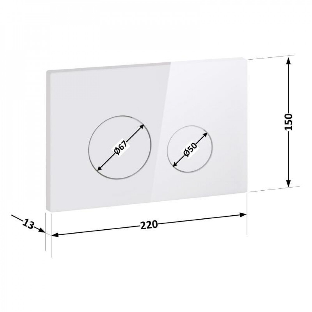 Панель змиву для унітаза Qtap Nest QT0111M11110W SD00042966