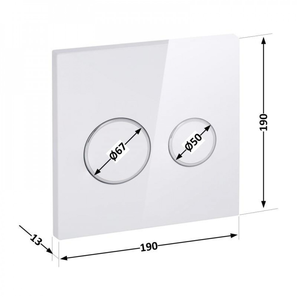 Панель змиву для унітаза Qtap Nest Uni QT0211P01V1176W SD00042970