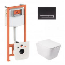Готове рішення Qtap для ванної кімнати: підвісний унітаз Crow + комплект інсталяції Nest 4 в 1 (лінійна