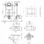 Готове рішення Qtap для ванної кімнати: підвісний унітаз Tern Rimless 490x340x350 + комплект інсталяції Nest 4 в 1 (квадратна SD00043017