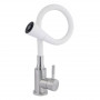 Змішувач для кухні Lidz Aria 015F31 з гнучким виливом (k35) LDARI015F31WNK36981 White / Nickel SD00043084