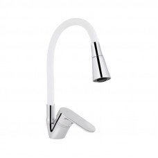 Змішувач для кухні Lidz Tani 008F3 з гнучким виливом (k40) LDTAN008F3WCR37037 White / Chrome