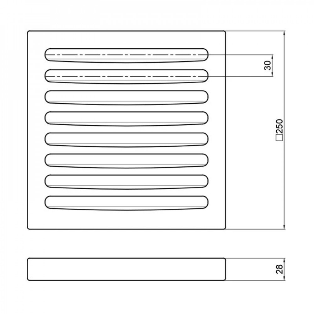 Чавунна колосникова решітка 250х250 SD00043146