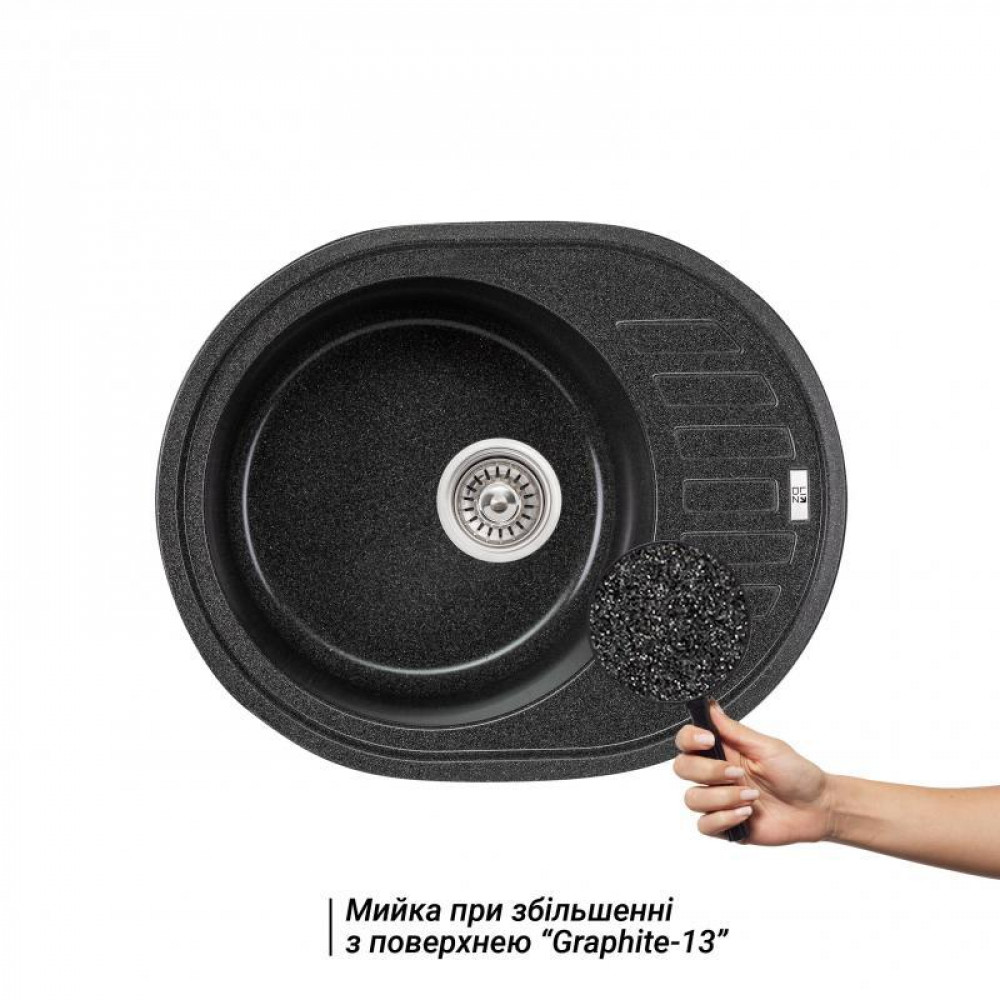 Кухонна мийка Lidz 620x500/200 GRF-13 (LIDZGRF13620500200) SD00043266