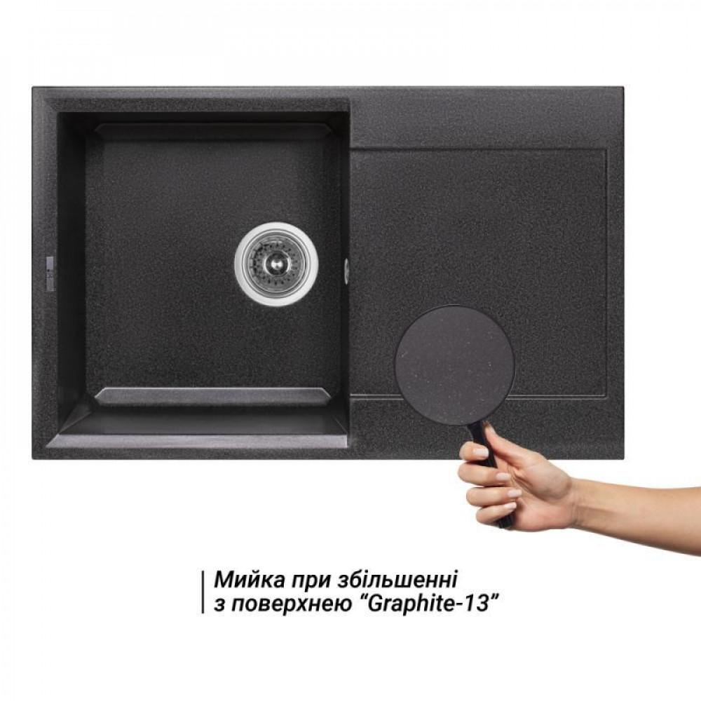 Кухонна мийка Lidz 790x495/230 GRF-13 (LIDZGRF13790495230) SD00043314