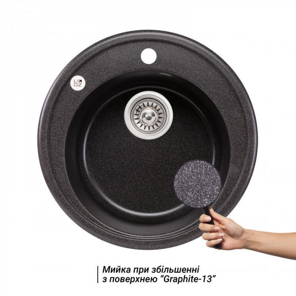Кухонна мийка Lidz D510/200 GRF-13 (LIDZGRF13D510200) SD00043320