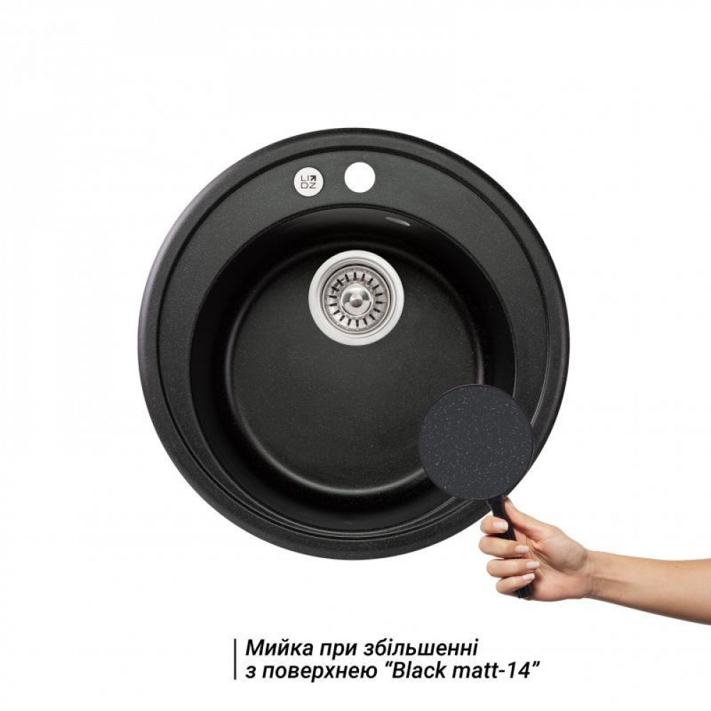 Кухонна мийка Lidz D510/200 BLM-14 (LIDZBLM14D510200) SD00043321