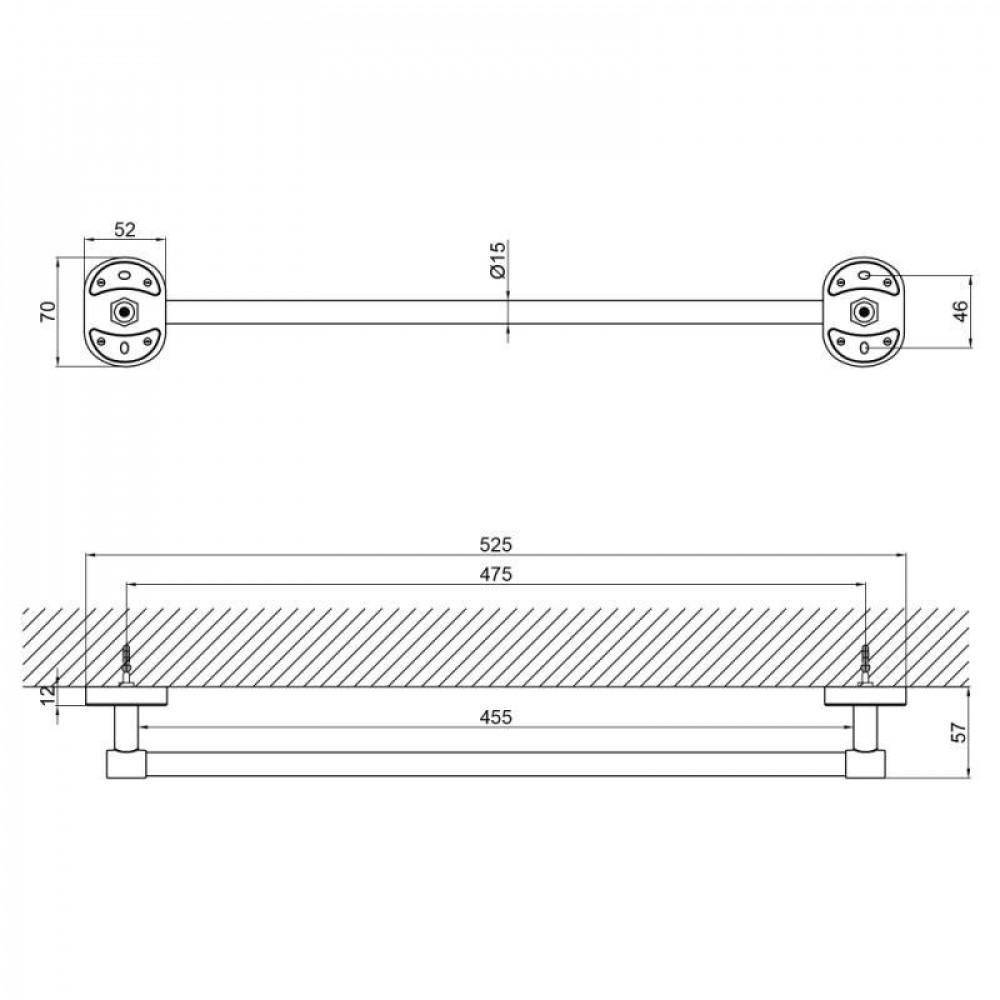 Тримач для рушника Lidz Oreo 0100 55 см LDORE0100CRM37457 Chrome SD00043560