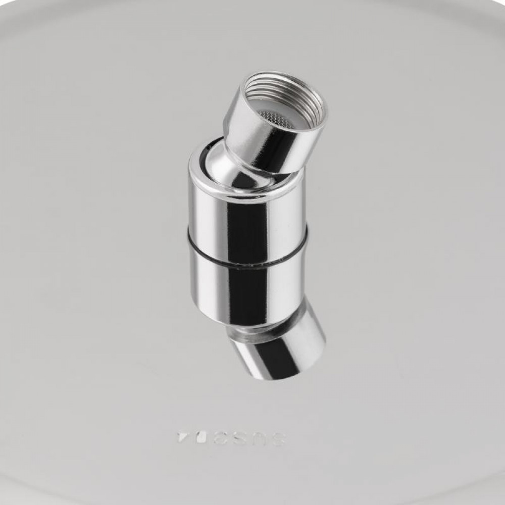 Лійка для верхнього душу Лейки Lidz Лейка 125 245 мм округла LDNIA125NKS37518 Nickel SD00043621