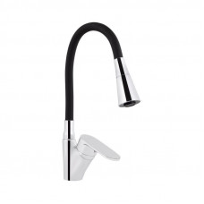 Змішувач для кухні Lidz Tani 007F3 з гнучким виливом (k40) LDTAN007F3BCR37649 Chrome/Black