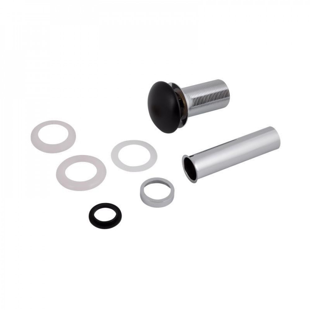 Донний клапан для раковини Qtap PU03 70х70х227.5 Matt black SD00044165