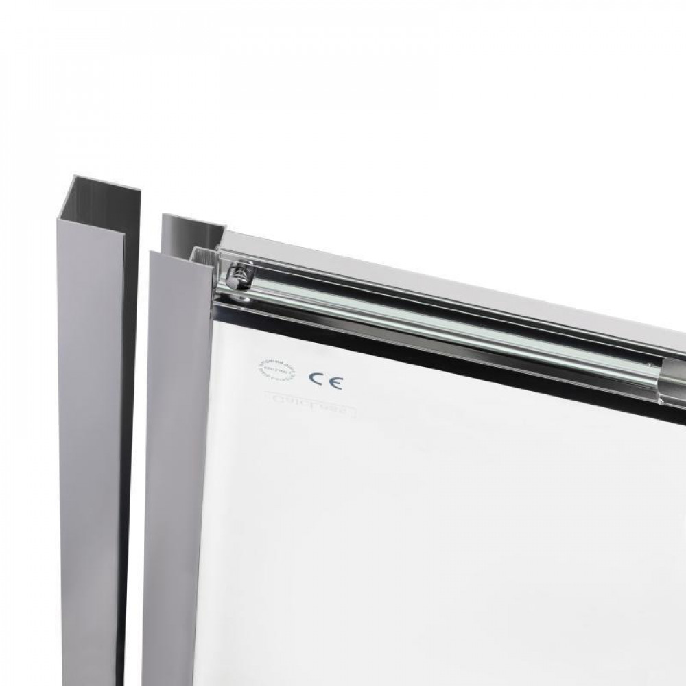 Душові двері в нішу Qtap Taurus CRM209-1.C6 90-100x200 см, скло Clear 6 мм, покриття CalcLess SD00045295