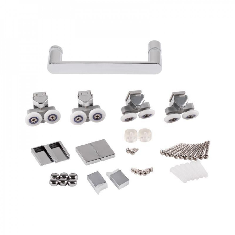 Душові двері в нішу Qtap Taurus CRM209-1.C6 90-100x200 см, скло Clear 6 мм, покриття CalcLess SD00045295