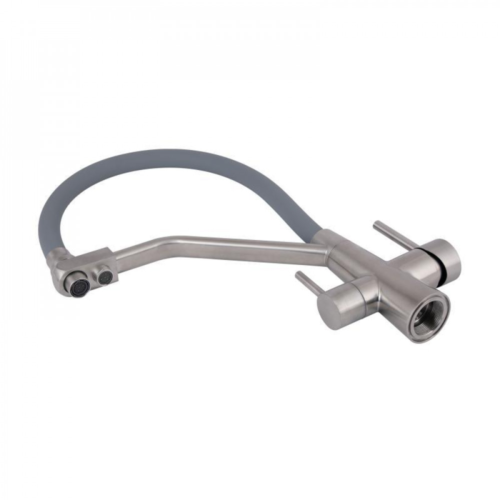 Змішувач для кухні Lidz Aria 020F3 з гнучким виливом з підключенням для питної води (k35) LDARI020F3GNK39211 SD00045315