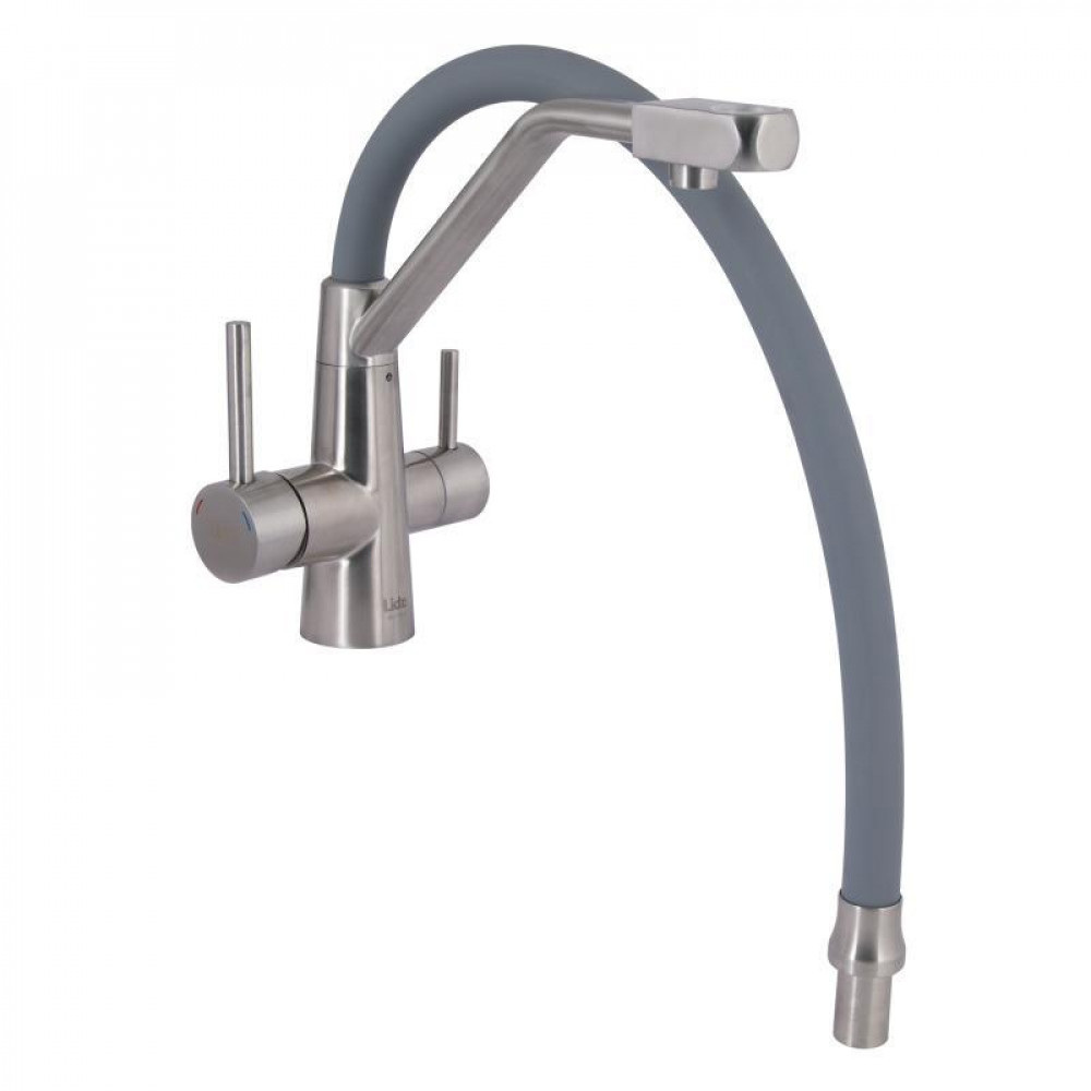 Змішувач для кухні Lidz Aria 020F3 з гнучким виливом з підключенням для питної води (k35) LDARI020F3GNK39211 SD00045315