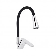 Змішувач для кухні Lidz Tani 008F3 з гнучким виливом (k40) LDTAN008F3BCR39484 Black / Chrome