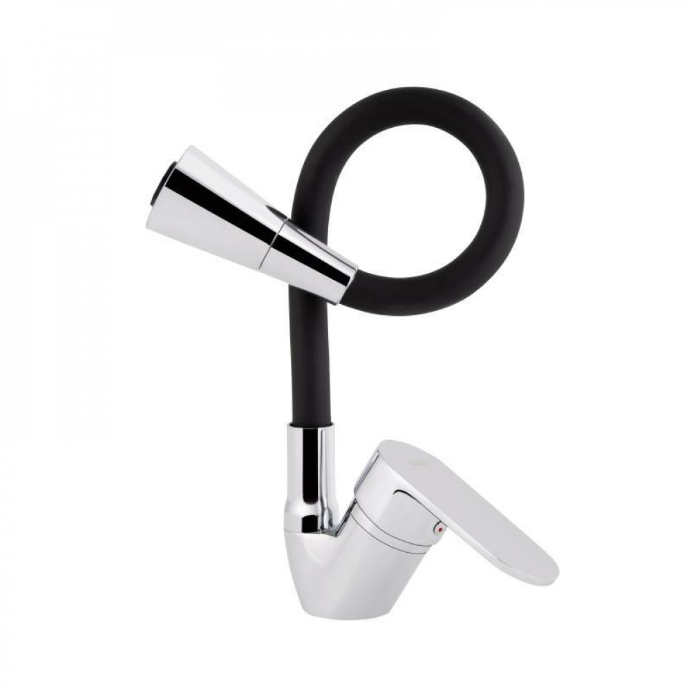 Змішувач для кухні Lidz Tani 008F3 з гнучким виливом (k40) LDTAN008F3BCR39484 Black / Chrome SD00045588
