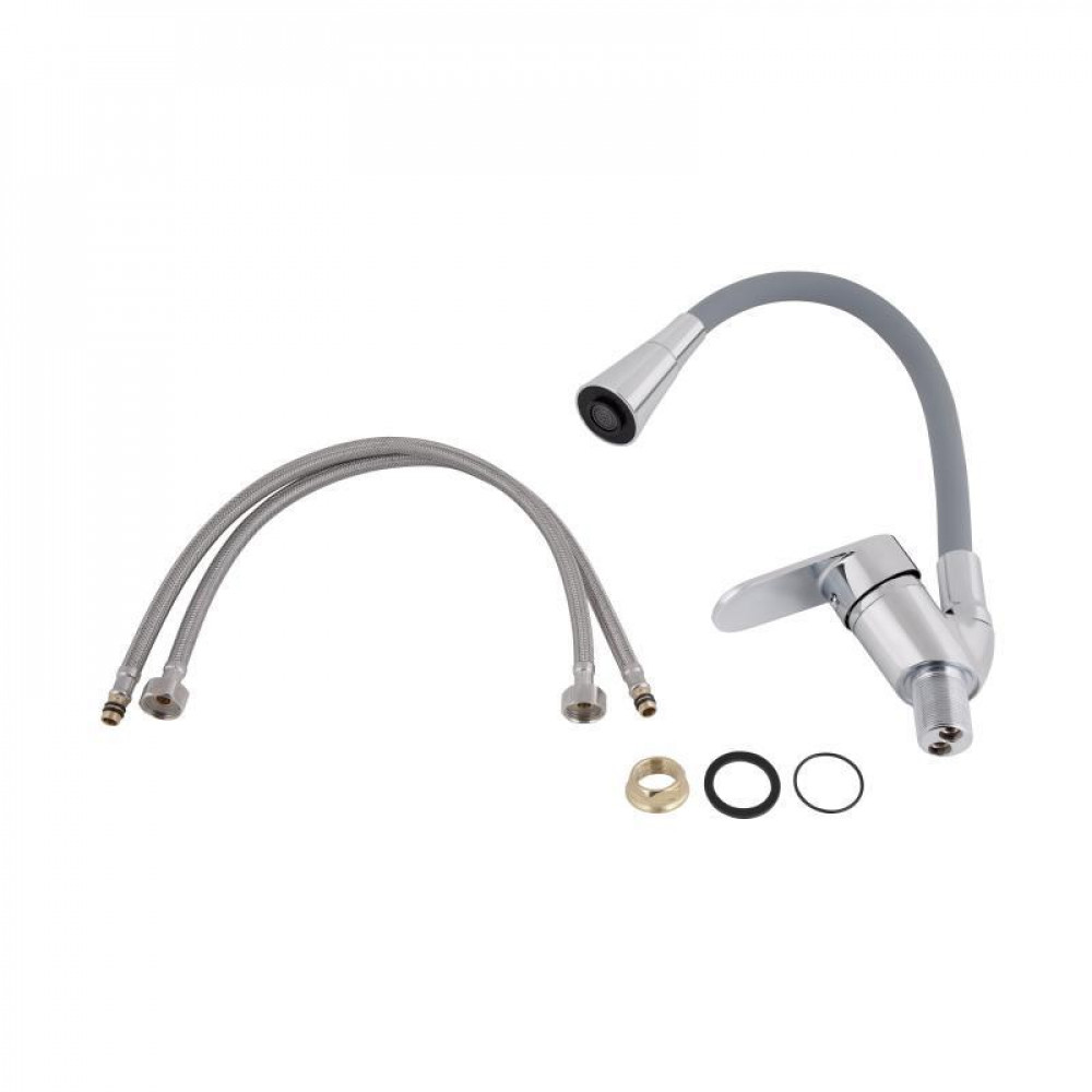 Змішувач для кухні Lidz Tani 008F3 з гнучким виливом (k40) LDTAN008F3GCR39507 Grey / Chrome SD00045611
