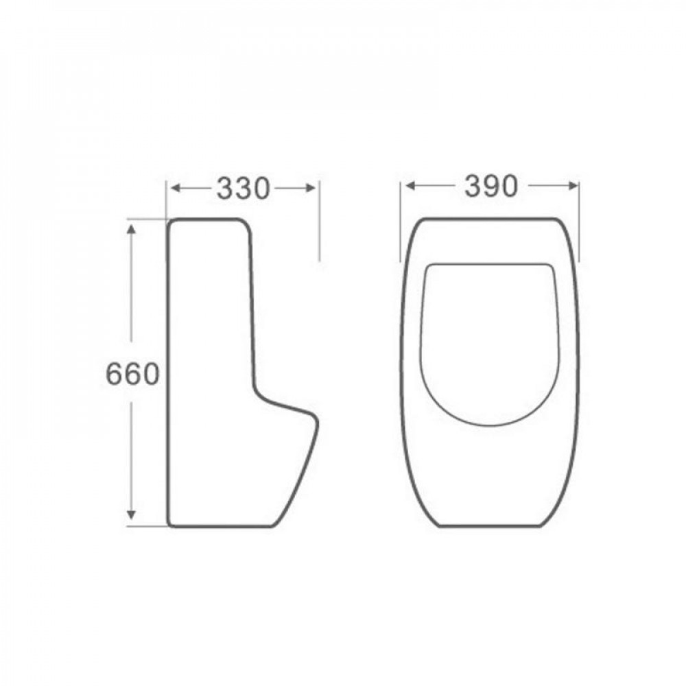 Пісуар підвісний Qtap Crow з краном-дозатором 390х330х660 White QT0588112HW SD00045970