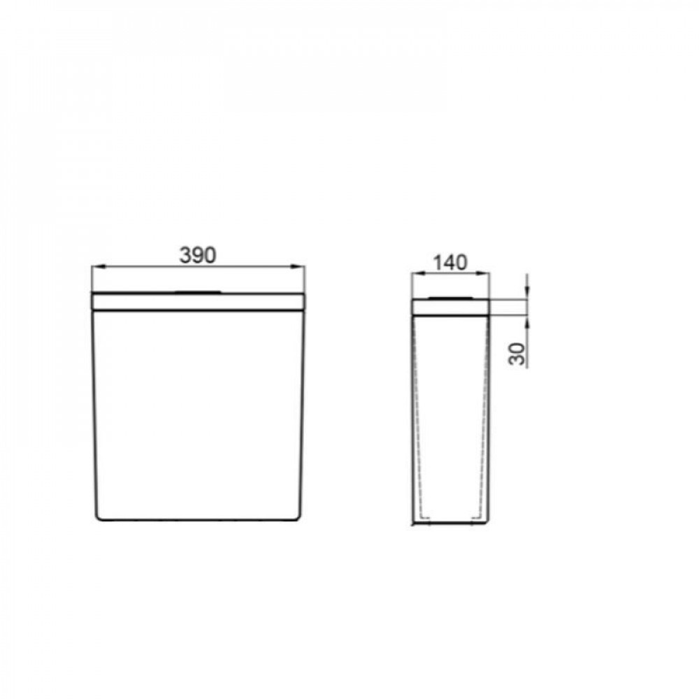Qtap Robin бачок унітазу (сумісний з Scorpio, Tern, Robin, Virgo) нижнє підведення, (без чаші і сидіння) 3 SD00046302