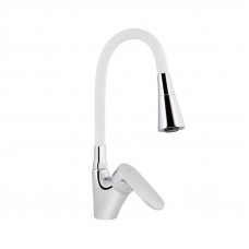 Змішувач для кухні Lidz Tani 007F3 з гнучким виливом (k40) LDTAN007F3WCR40423 Chrome/White