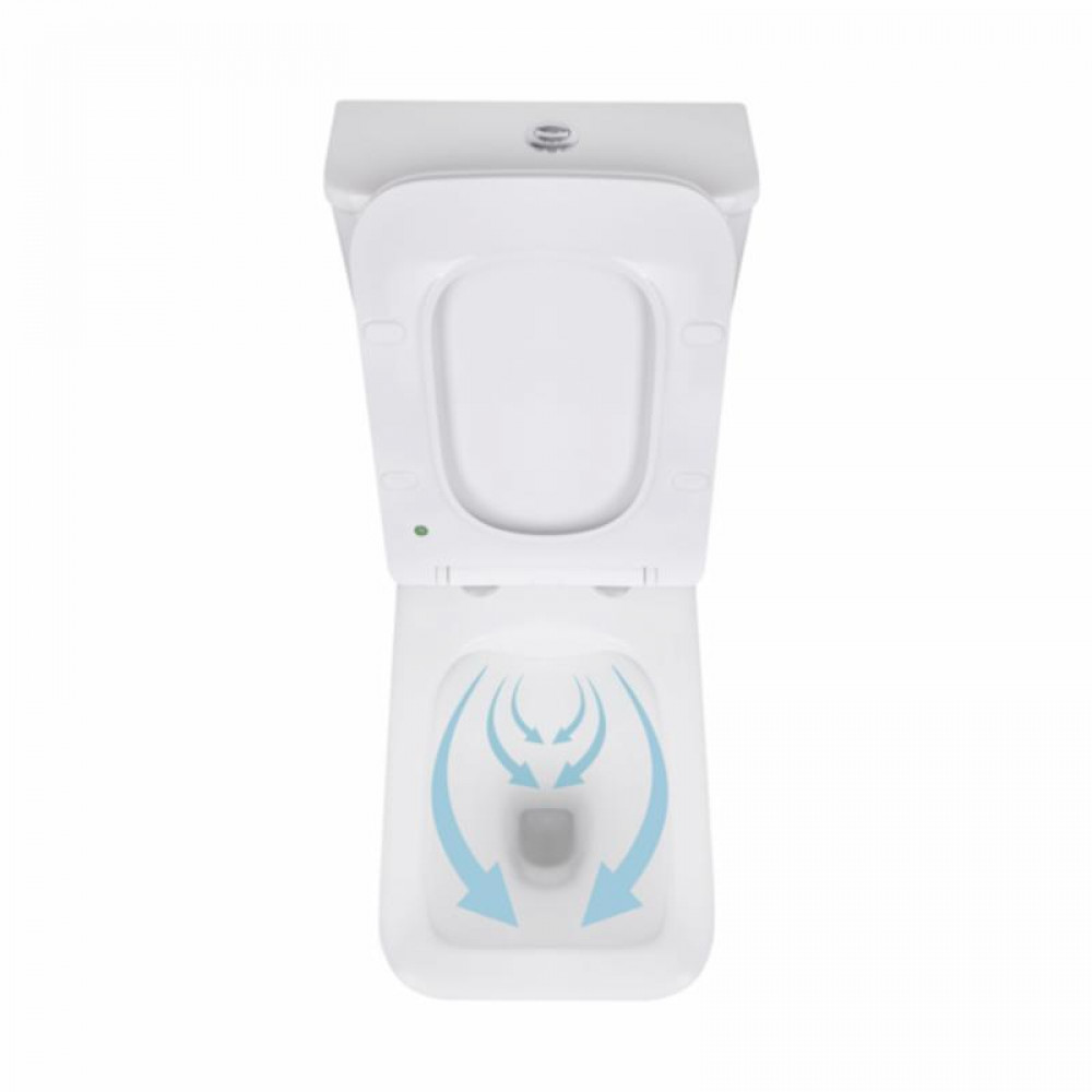 Унітаз-компакт Qtap Kalao безобідковий з сідінням Soft-close QT08221213AW SD00046562