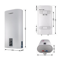 Водонагреватель электрический Thermo Alliance 30 л плоский вертикальный, мокрый ТЭН 2 кВт (0,8+1,2) DT30V20G(PD)/2