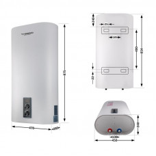 Водонагрівач електричний Thermo Alliance 50 л плоский вертикальний, мокрий ТЕН 2 кВт (0,8+1,2) DT50V20G(PD)/2