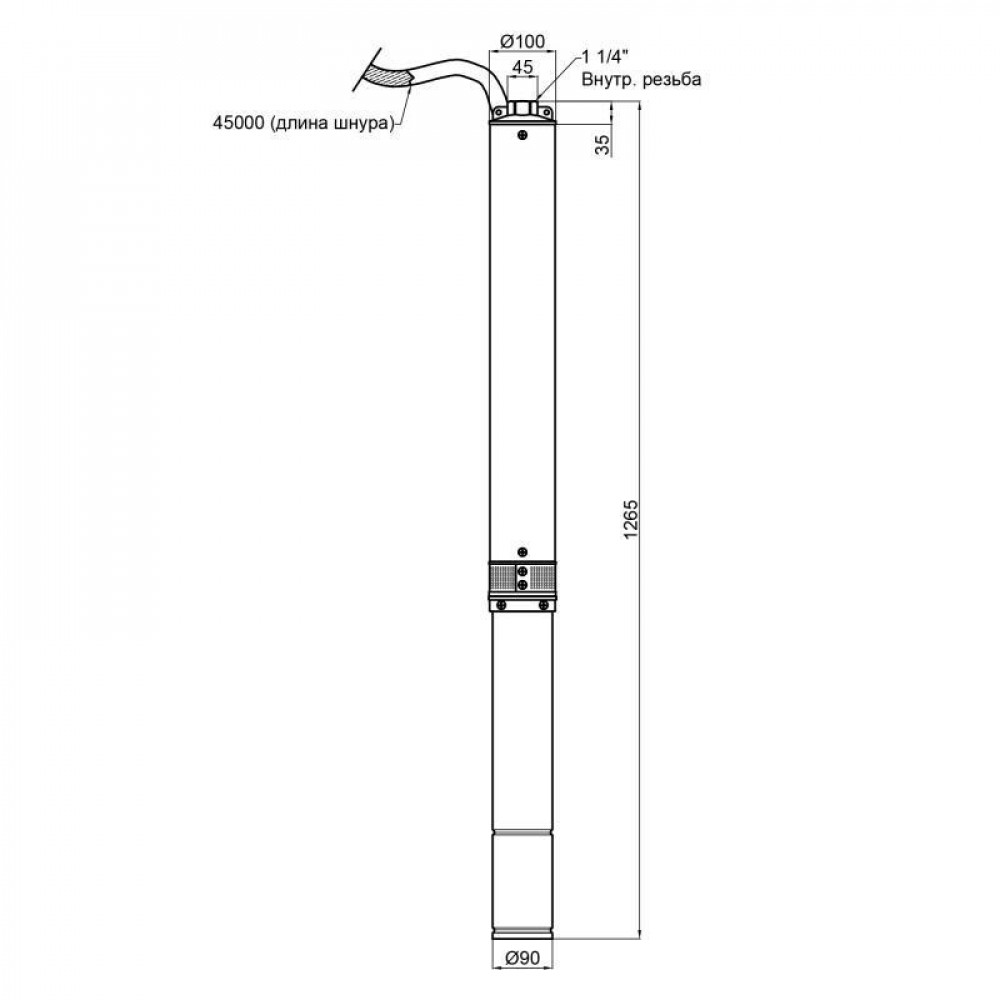 Насос заглибний відцентровий Thermo Alliance 4SSM4-18 1,5 кВт SD00046786