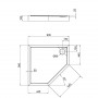 Душовий піддон Qtap Diamond 309912 90x90x12 см + сифон SD00046992