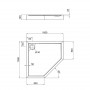 Душовий піддон Qtap Diamond 301112 100x100x12 см + сифон SD00046993