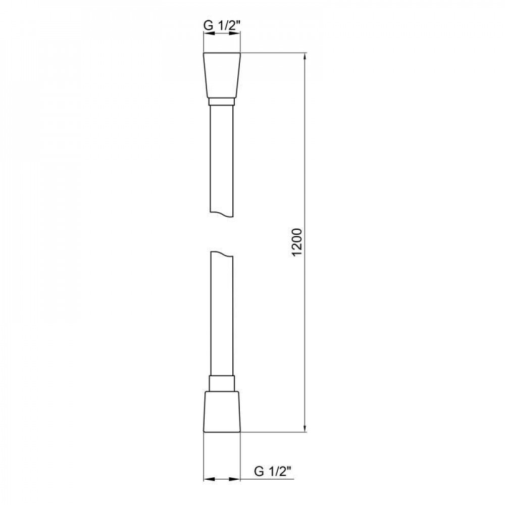 Шланг для ручного душу Qtap Hadice 1200 мм QTHADPVC120B Black Matt SD00047465
