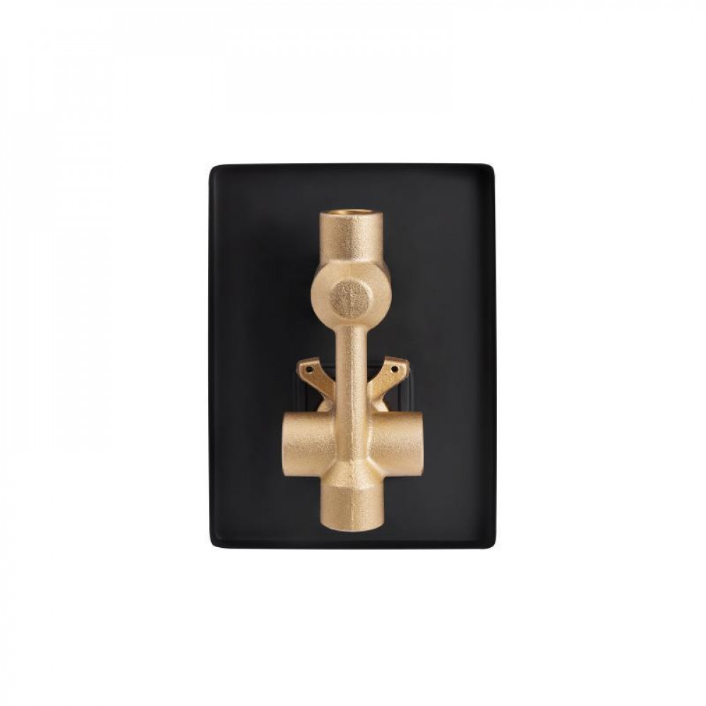 Душова система універсальна Qtap Aquarius прихованого монтажу на два споживача QTAQA64103NGB Black Matt SD00047510