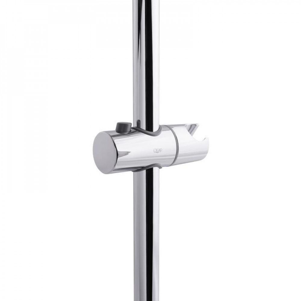 Душова стійка з тримачем універсальна Qtap Lepit 665 мм округла QTLEP82103OC Chrome SD00047522