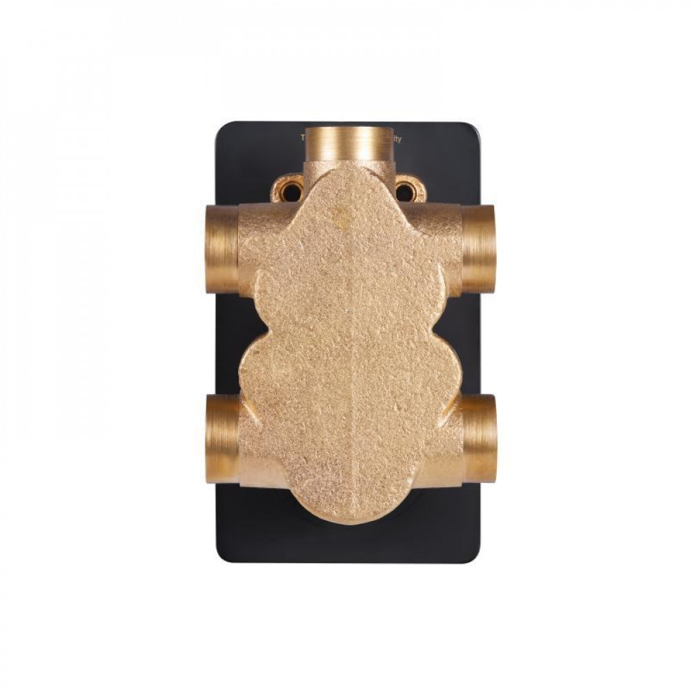 Змішувач для душу Qtap Votice термостатичний прихованого монтажу на три споживача QTVOT6443T105NKB Black Matt SD00048321