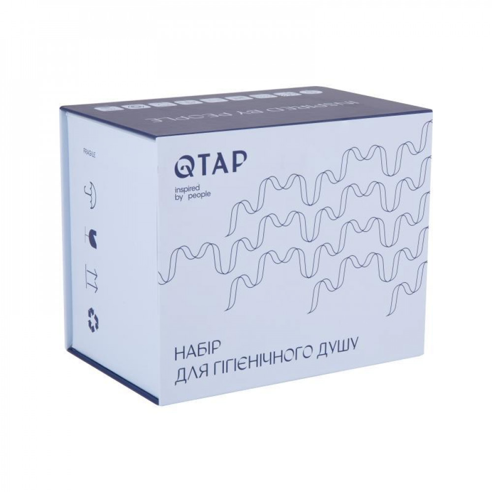 Набор для гігієнічного душу Qtap Inspai-Varius прямокутний QT259710842859NB Black Matt SD00048969