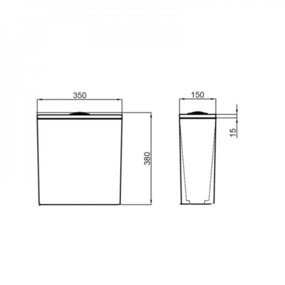 Бачок для унітаза Qtap Presto QT24221217AW2 White SD00049017