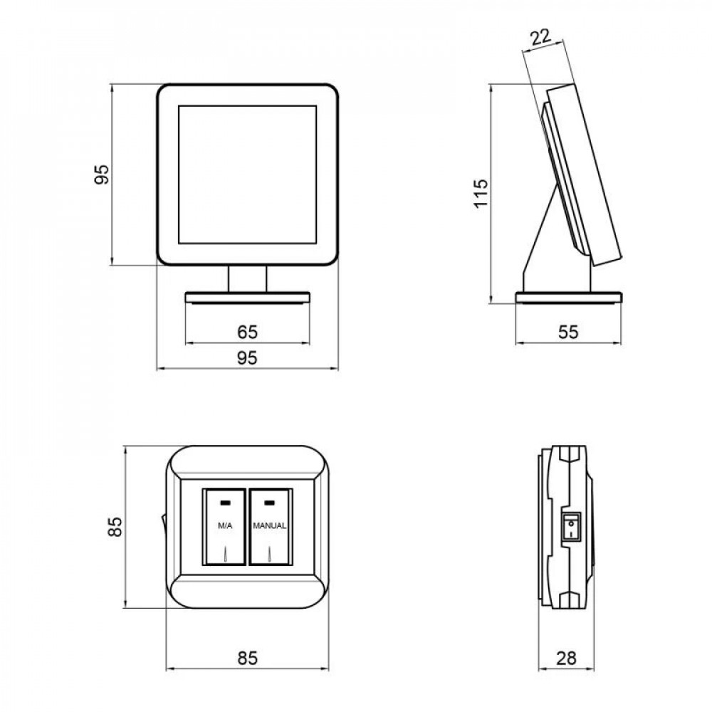 Тижневий програмований термостат Thermo Alliance ТА-2501RFWiFi радіокерований сенсорний з WiFi SD00049332
