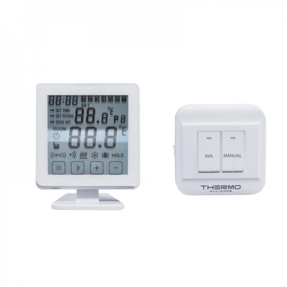 Тижневий програмований термостат Thermo Alliance ТА-2501RFWiFi радіокерований сенсорний з WiFi SD00049332