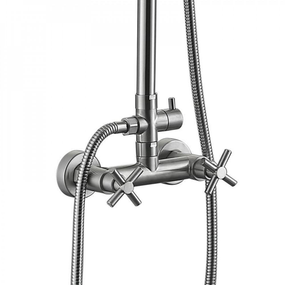 Душова система для кабіни Lidz Wind 1363 двохвентильний на два споживача LDWIN1363NKS43389 Nickel SD00049512