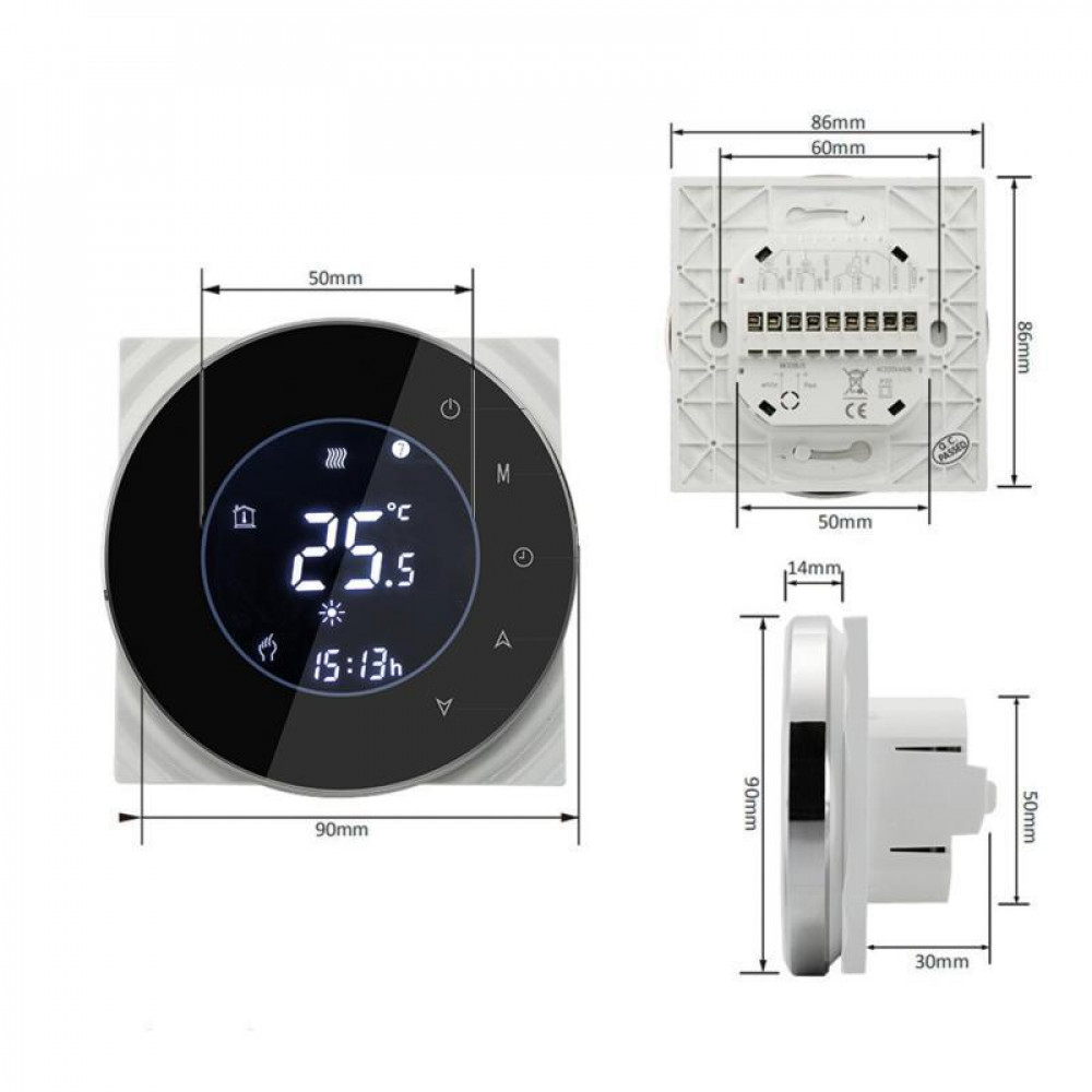 Провідний тижневий термостат с WiFi BHT-6000-GALW SD00049557