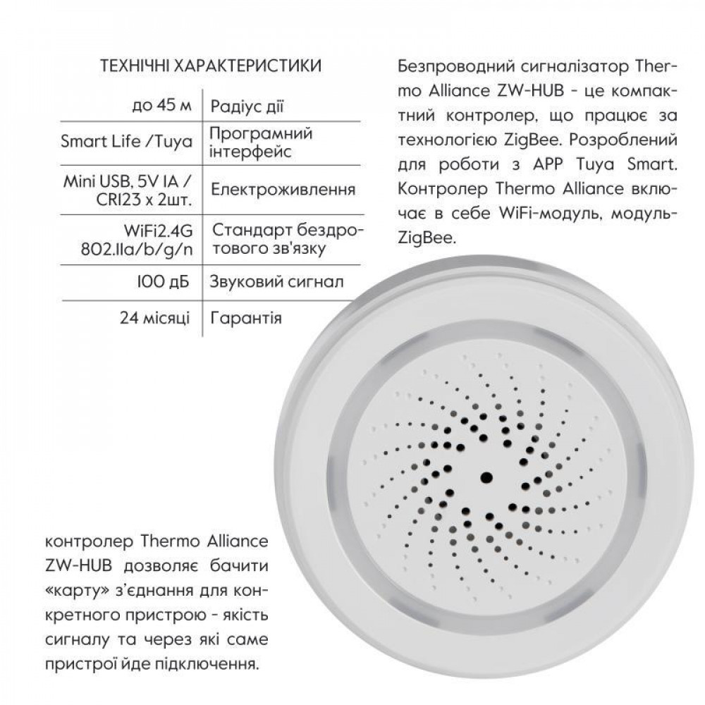 Thermo Alliance Бездротовий сигналізатор з WiFi WF-SLA SD00049568
