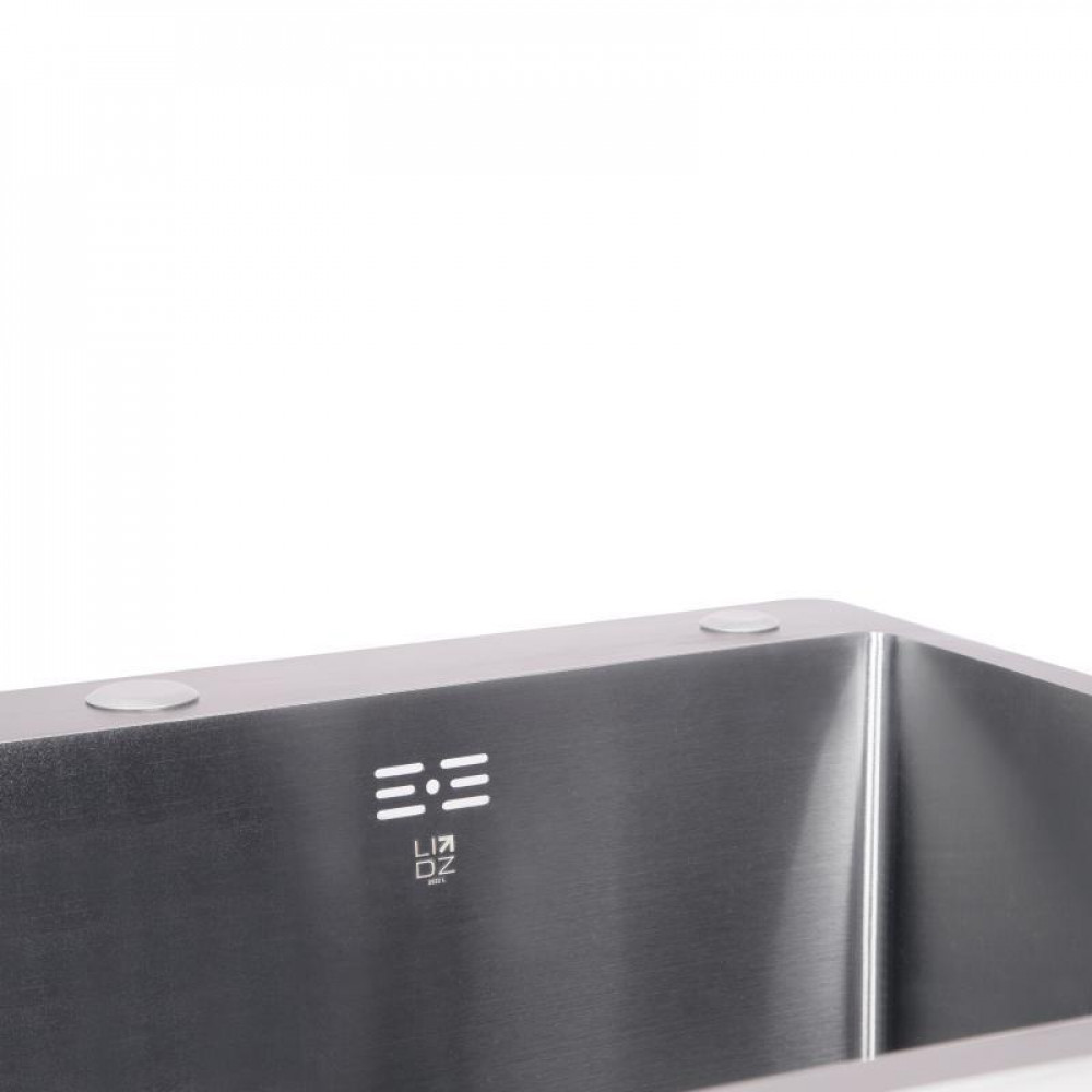 Мийка для кухні інтегрована Lidz Handmade H6050B (LDH6050BPVD43621) Brushed Black PVD 3,0/1,0 мм SD00049745