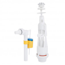 Зливний механізм для унітаза LT05 з клапаном бокової подачі 1/2, хром кнопка Lidz