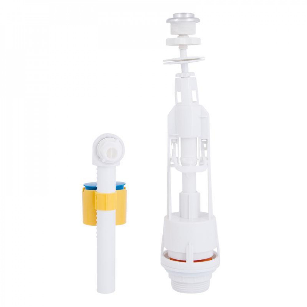 Зливний механізм для унітаза LT05 з клапаном бокової подачі 1/2, хром кнопка Lidz SD00050470