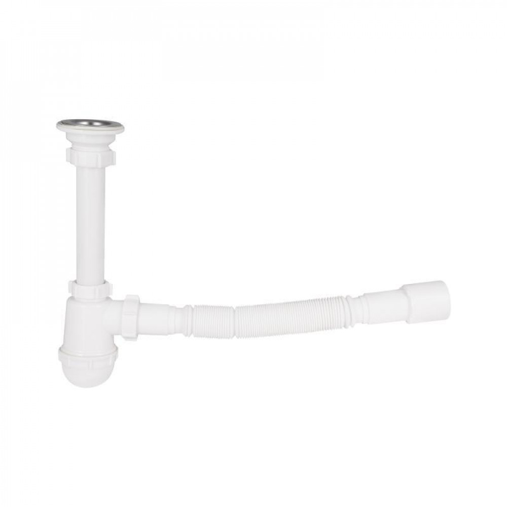 Сифон для раковины Lidz (WHI) LU06 колбовый (выход 50 мм) SD00050513