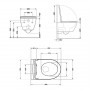 Унітаз підвісний Qtap Robin Mew безобідковий з сидінням Soft-close QT13332381АSW SD00050601
