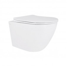 Унітаз підвісний Qtap Robin Mew безобідковий з сидінням Soft-close QT1333046EUQW